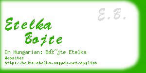 etelka bojte business card