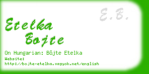 etelka bojte business card